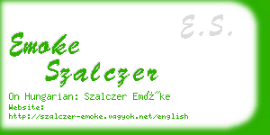 emoke szalczer business card